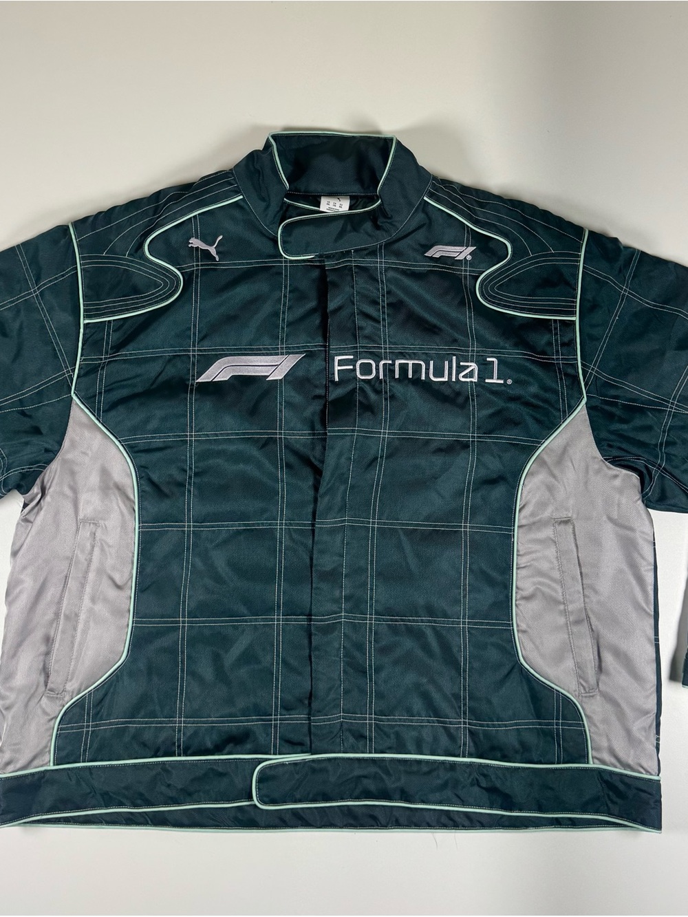 Puma Formula 1 Racing Jacket - Dark Green & Gray